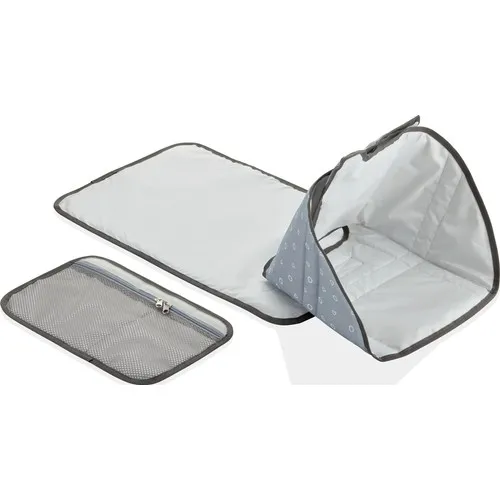 2 multifunctional Bottom Opening Mat Gray Ring Cırtları through quick folding, bag is formed and the desired place to