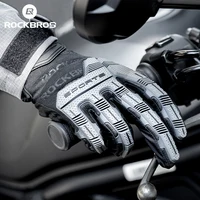 ROCKBROS guantes de ciclismo guantes tácticos SBR almohadilla gruesa a prueba de golpes transpirable GEL bicicleta motocicleta calentador de invierno dedo completo