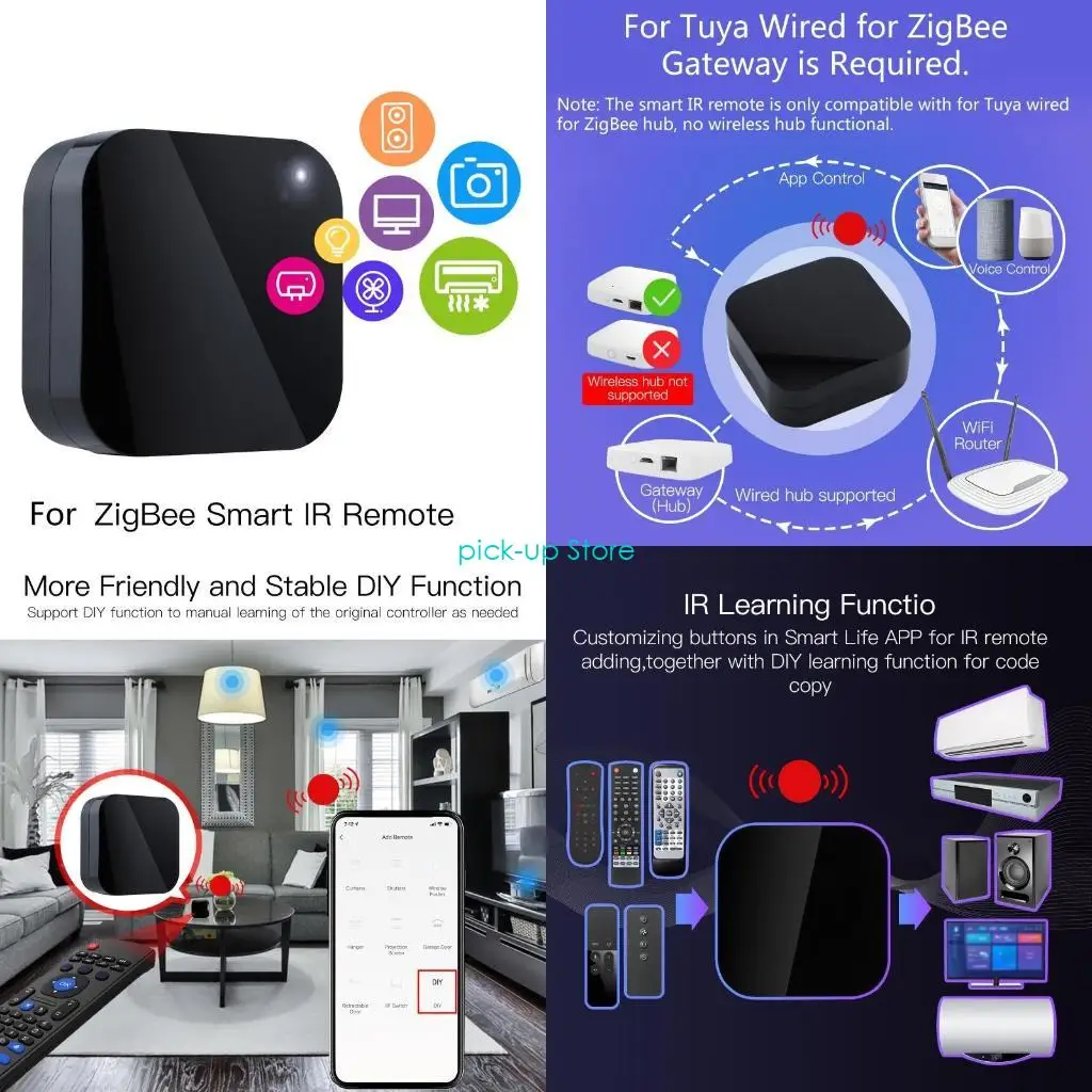 

Q5WA Mini Tuya for Smart IR Control Remote Controller for Alexa & Googles
