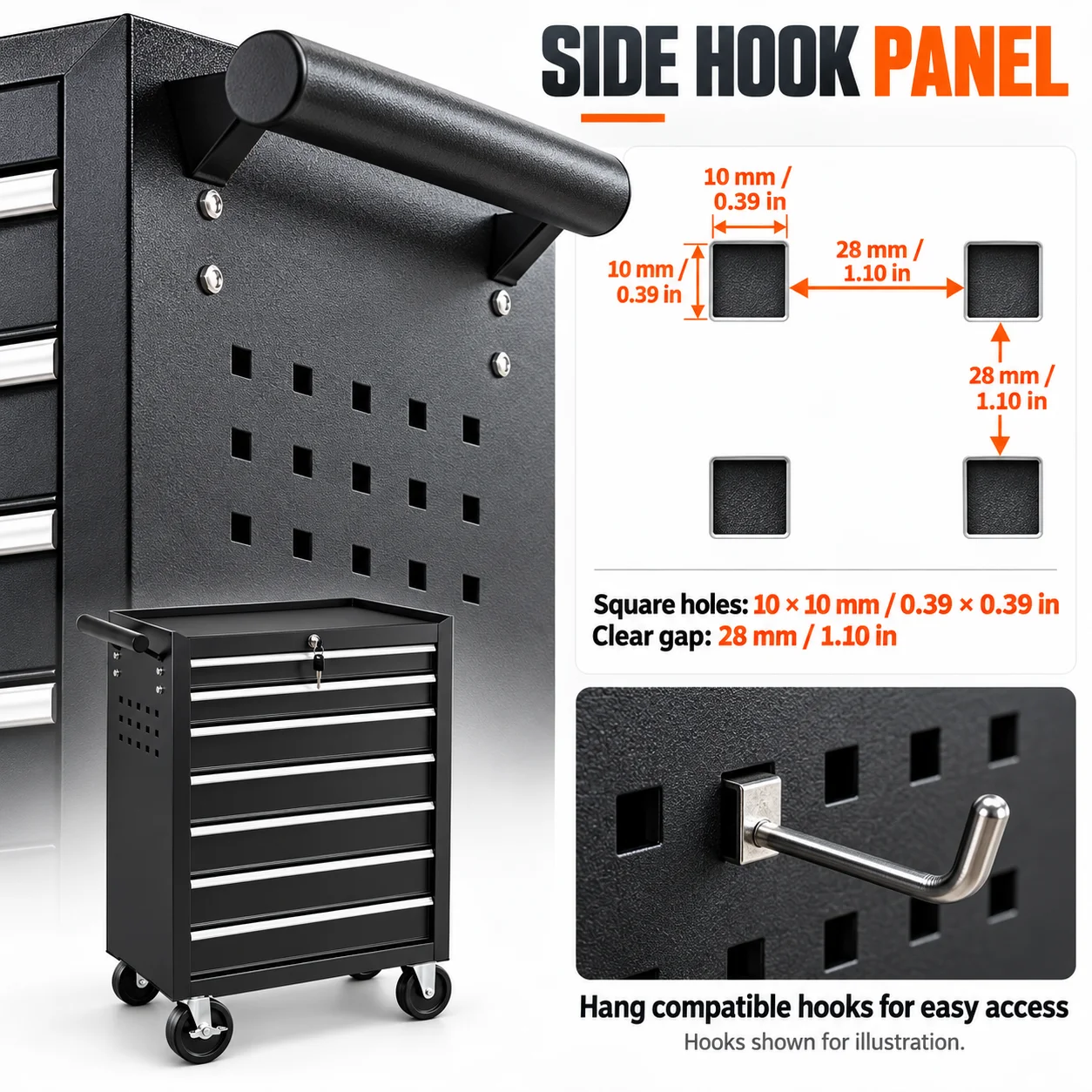 5-layer Drawer Toolbox Cart Large Storage Capacity Roolling Automotive Tool Cabinet for Workshop Tool Trolley