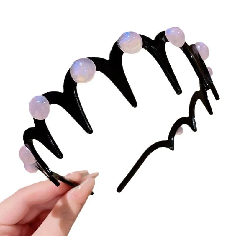 ربطة شعر مموجة، غسيل للوجه، مسننة، عصابة رأس غير قابلة للانزلاق، مزاج، دبوس شعر متعدد الاستخدامات، دبوس شعر، إكسسوار شعر جديد بسيط