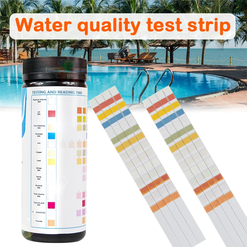 50/100 Pieces Water Test Strips Swimming Pool Spa Drinking Water Fast Chemistry Fast-testing 50/100 Pieces