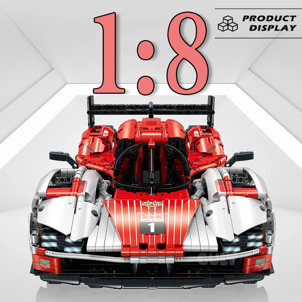 

1:8 Scale Model Sports Car Building Blocks Lamb AVENTTAOR High Tech Technical Bricks Car Desktop Assembly Kids Toy For Gift