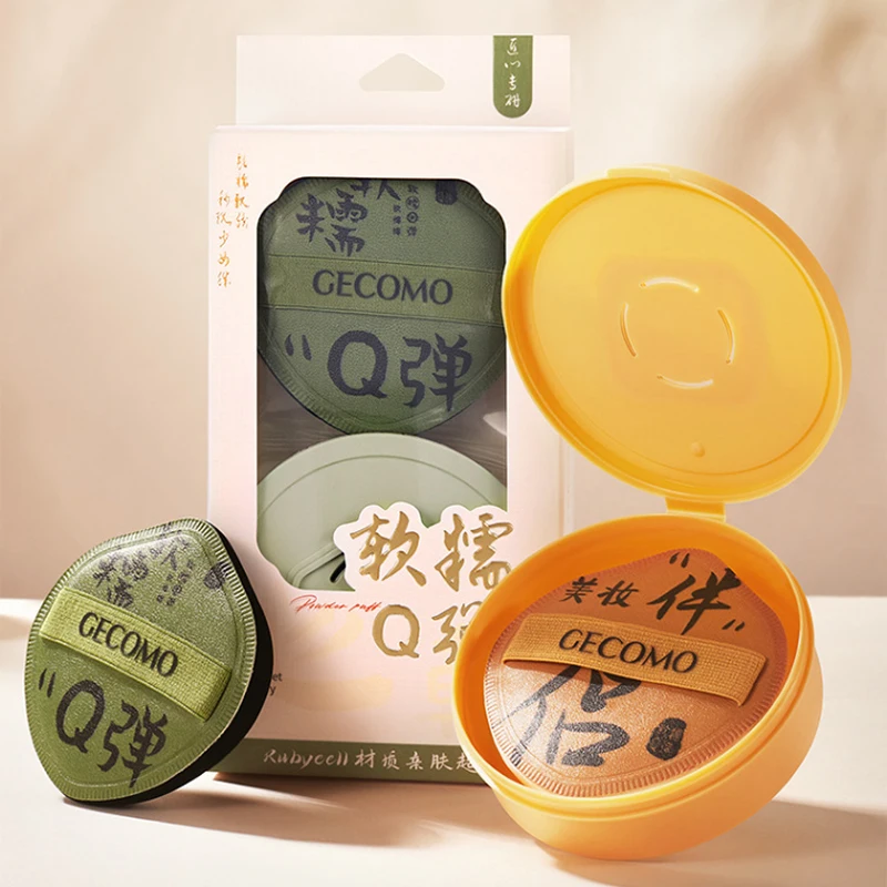 GECOMO Puff de algodón de azúcar de doble punta: aterciopelado, suave y suave para maquillaje húmedo y seco, garantiza un impecable aplicación de base