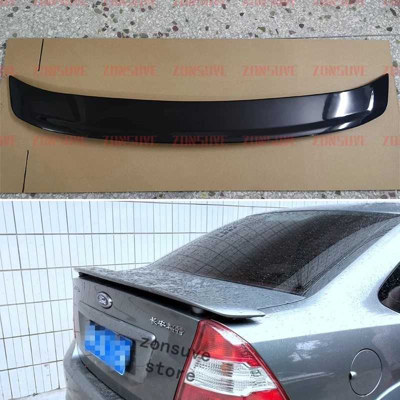 For Ford Focus Sedan 2006-2011 Year Spoiler Sport ABS Plastic Rear Trunk Wing Car Body Kit Accessories