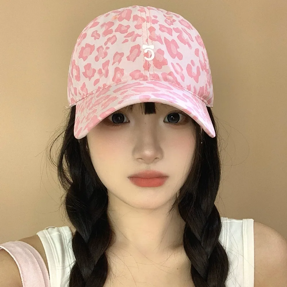 

Simple Creative Leopard Print Baseball Cap Peaked Sweet Leopard Print Hat Sunscreen Fashion Cotton Baseball Cap Street