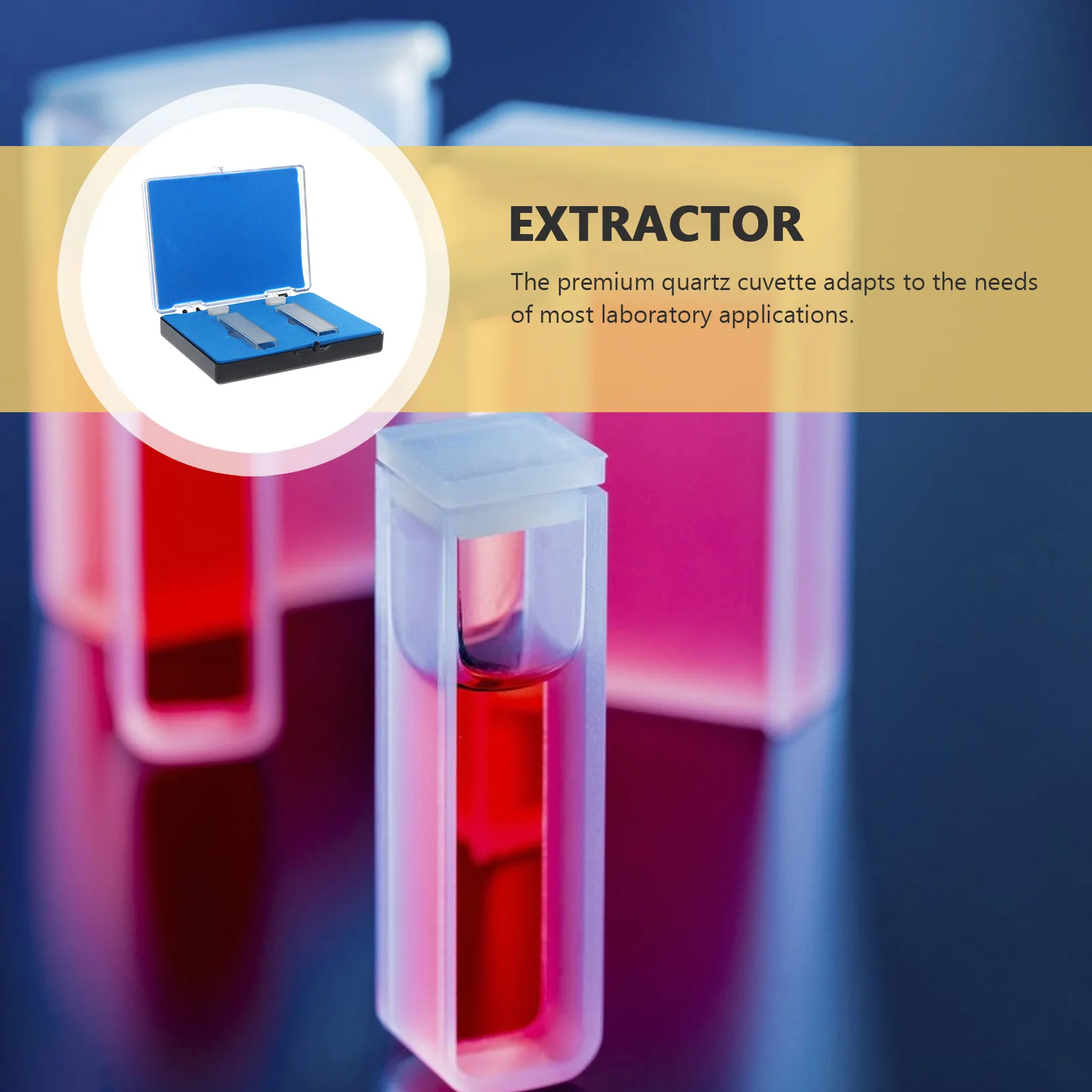 

2Pcs Quartz Cuvette Accurate Reading 10mm Path Length Laboratory Analysis Suitable for Uv Visible Region