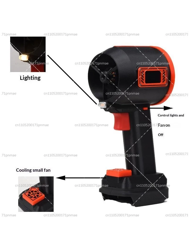 70mm Mini Turbo Jet Fan Air Blower, 2800g Thrust for Car Washing, Snow Blowing, Leaf Blower