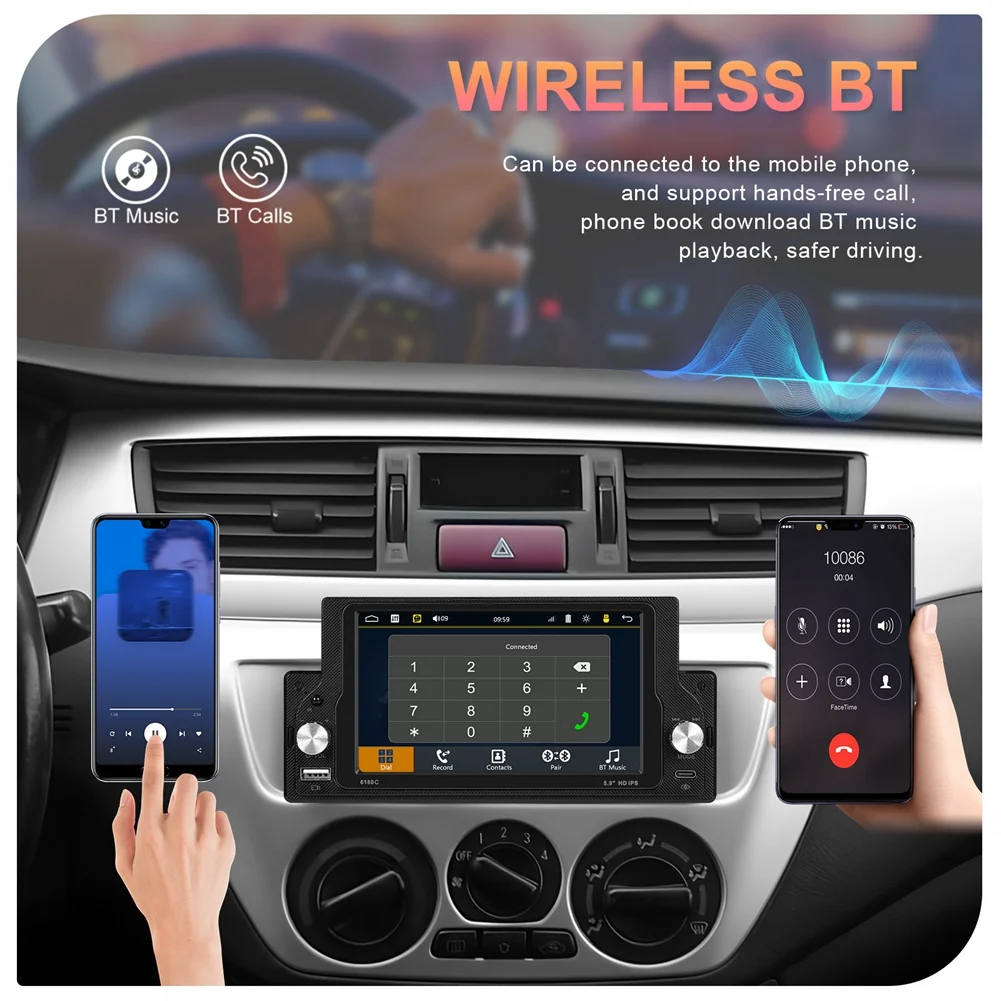 

5.9inch Car Radio 1Din Carplay Android Auto Multimedia Playe Super Deal irror Link