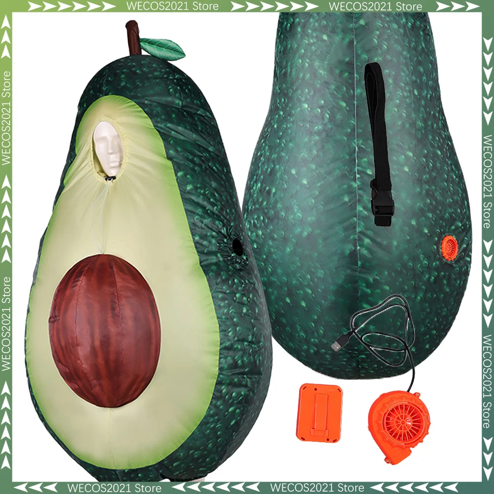 

Disguise Funny Fruit Avocado Cosplay Inflatable Costume Air Blow Up Mascot Festival Halloween Role Play Fancy Dress Up Cloth