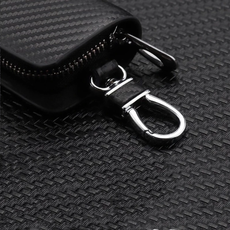 Leather Car Key Protection Shell Bag Carbon Filber Car Key Case for audi sport RS A1 A3 A4 B7 B8 A5 A6 A7 A8 Q3 Q5 Q7 Q8 TT