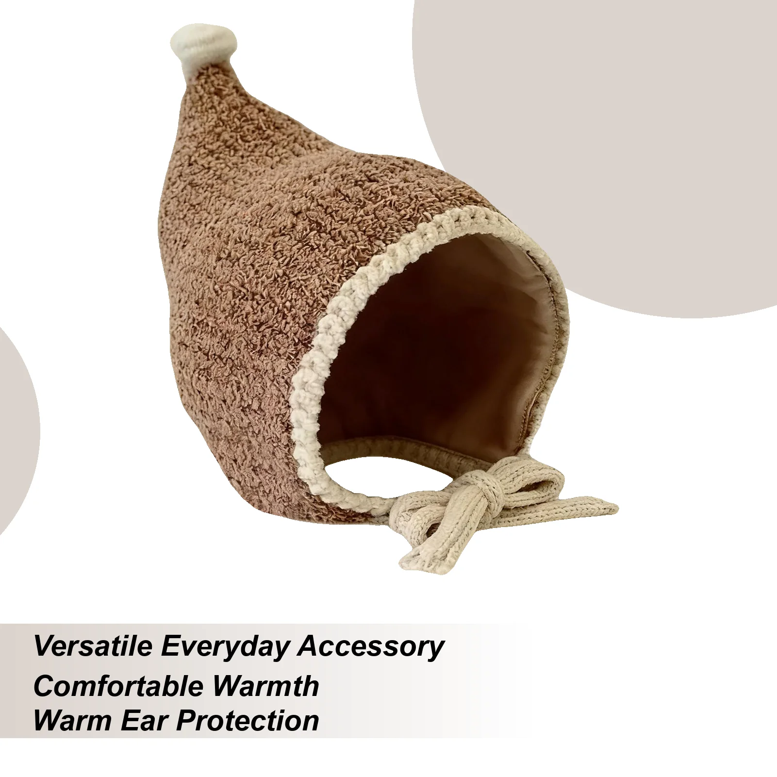 

Kids Winter Knit Hat Ear Protection Anti-Slip Drawstring Caps Kids Winter Hat For Boy Girl Indoor Outdoor Everyday Occasion Home