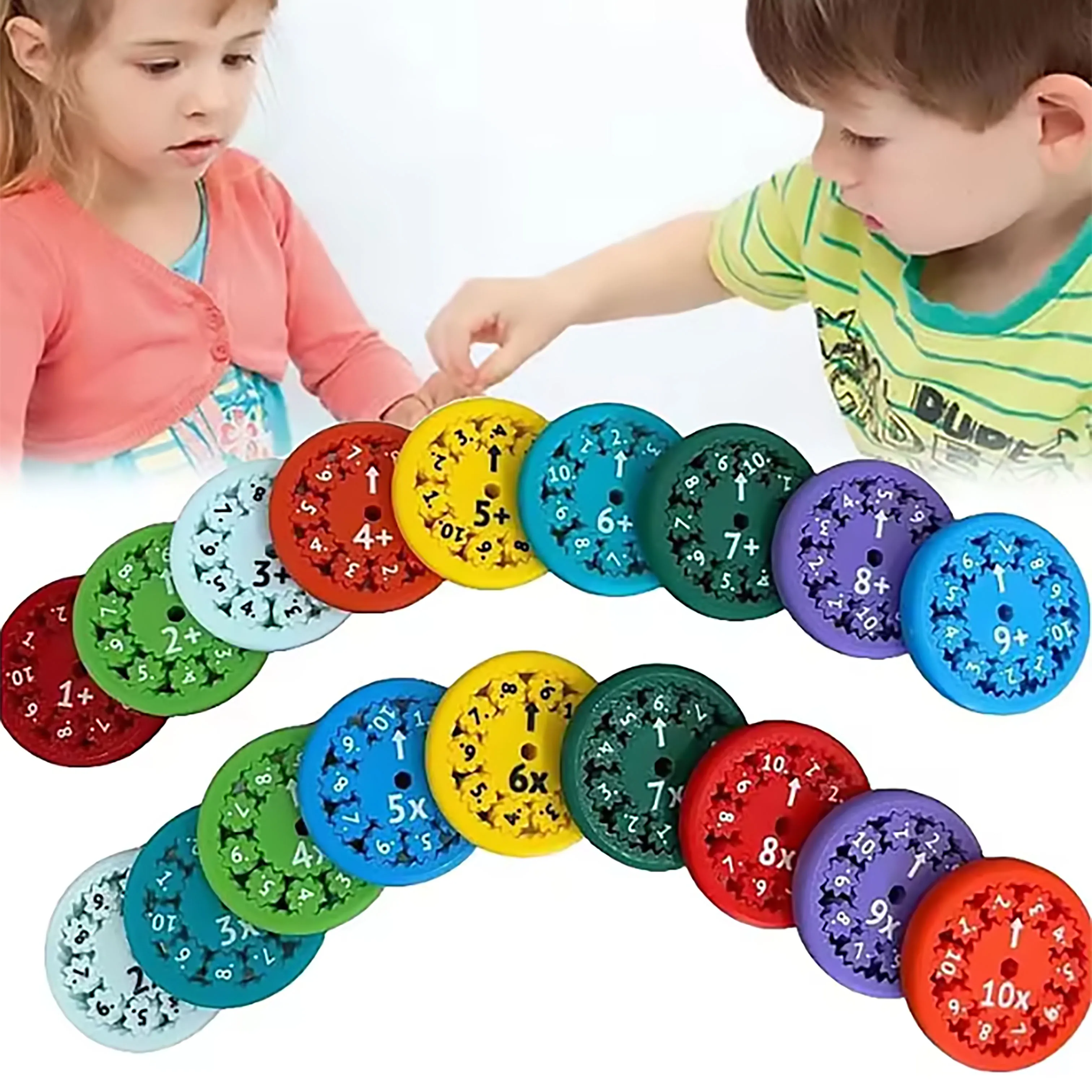 9pcs New Hot-selling Math Fidget Spinners Educational Spinning Toy Fidget Spinner Set For Learning Arithmetic