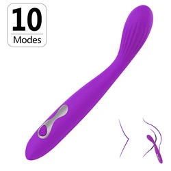 18cm Stick Vibrators For Women Clitoris Nipple Stimulator Vaginal Anal Plug Slim Dildo Female Masturbator Sex Toys Adults Erotic