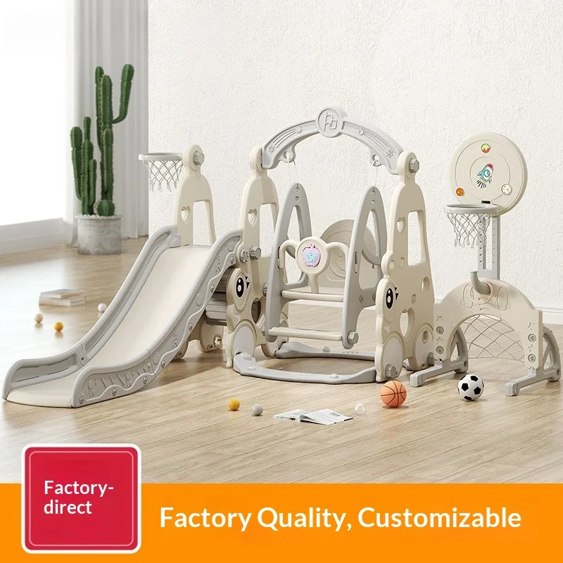 Ages3 10 Years Car Shape Indoor Home Kids Slide Swing Combo Toddler Playset Portable Foldable Plastic Safe Slide for Kids Slides