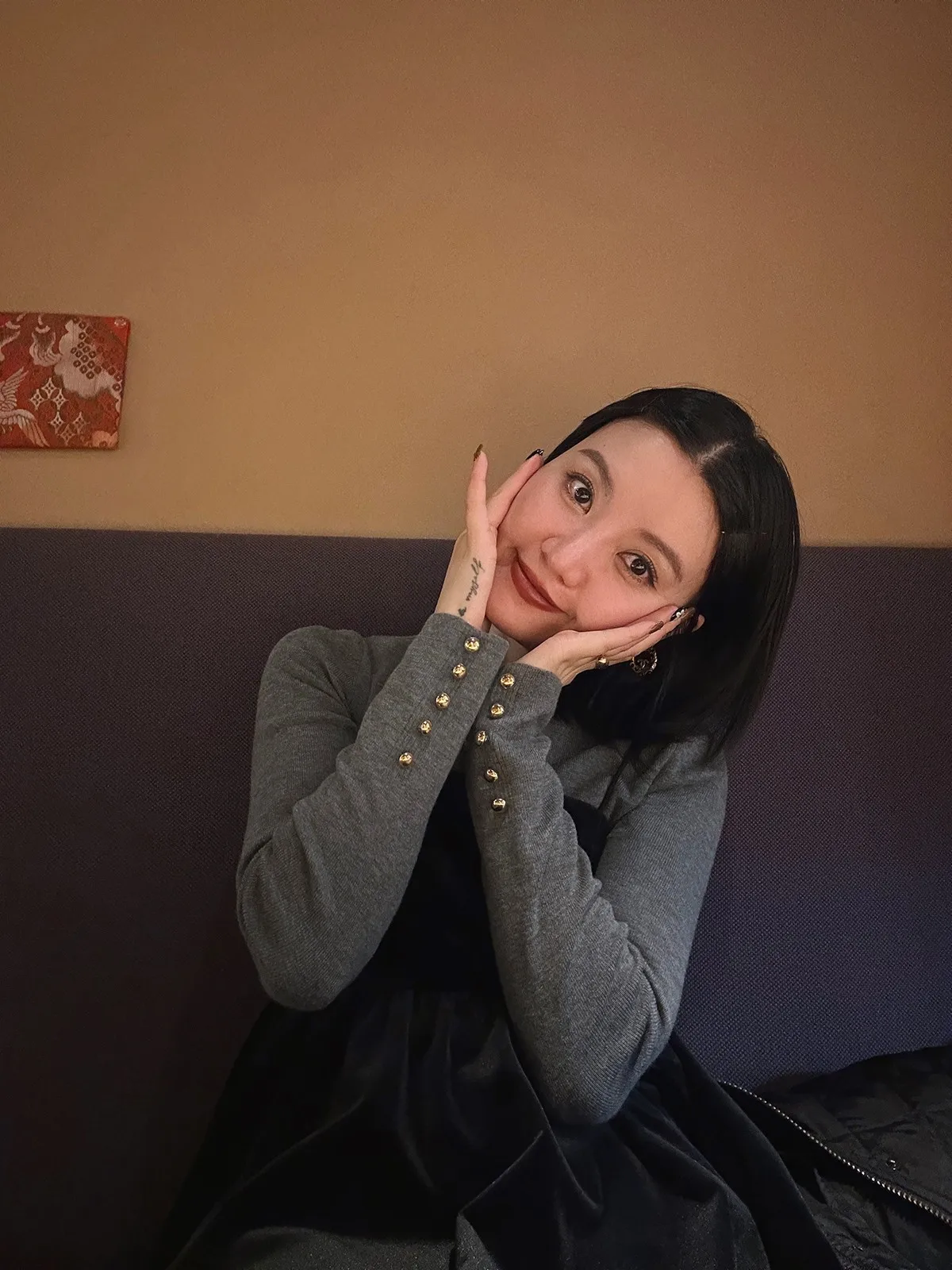 

iWiNG Resurrection Sle Luxury Australian Wool Slim Fit Knitted Sweater with Golden Bule Street Faion Women's Long Sv...