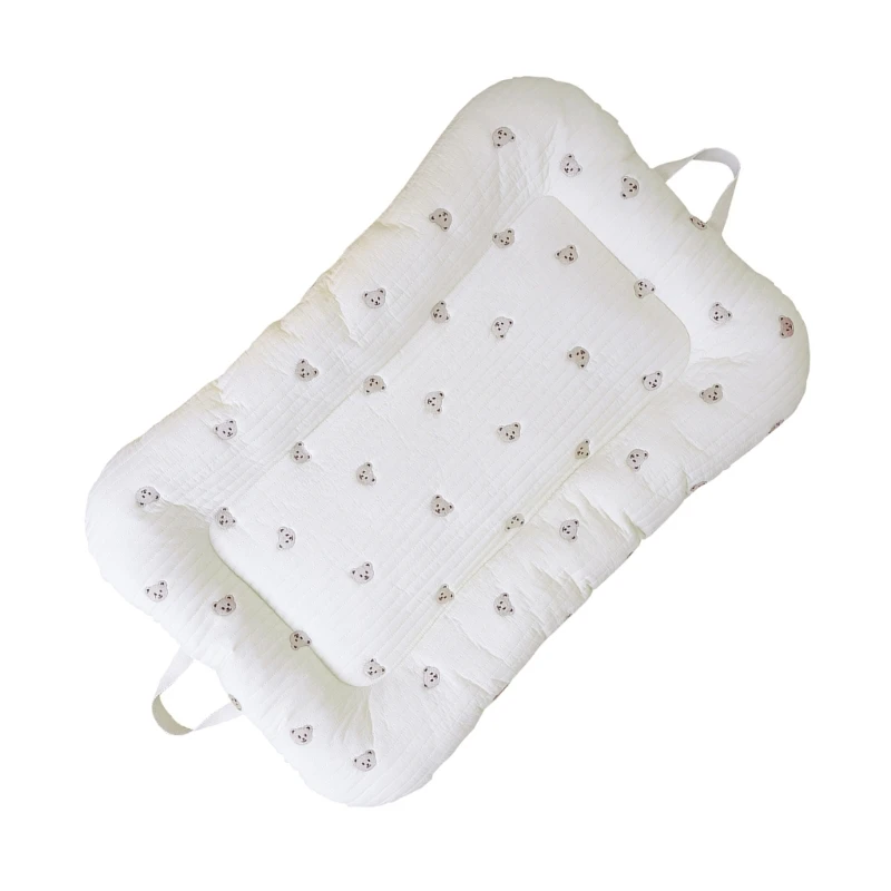 In Bed Bassinet Mat for Infants with Handle Strap Portable Folding Travel Bed Multipurpose Mattress for Home and Outdoor