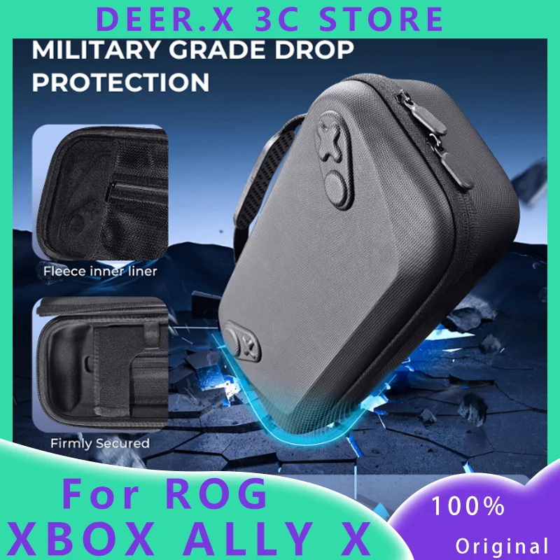 حقيبة حمل EVA محمولة لـ ROG XBOX Ally/ROG XBOX Ally X أكياس تخزين وحدة التحكم في الألعاب المقاومة للصدمات غطاء حماية مضاد للسقوط