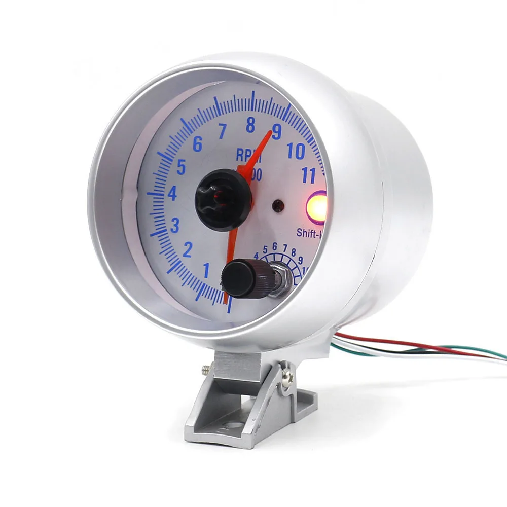 

Car Universal Meter Tachometer 3.75 Inches 0-11000 Rpm Gauge Tachometer Dual Pointer Car Instrument Car Electronics Speedometer