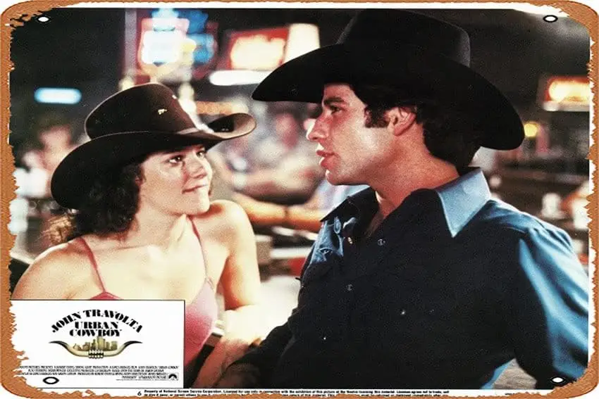 Vintage Movie Poster Urban Cowboy 1980 Tin Sign,Retro of Classic Old Film Poster Metal Retro Kitchen Garage Man Cave Wall Decor