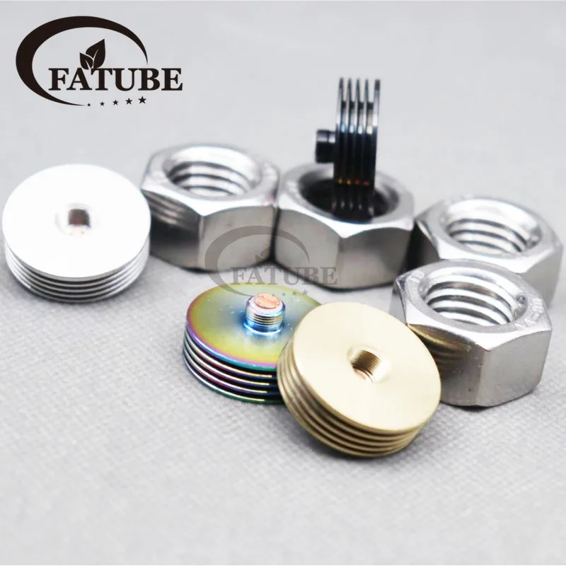 24mm 26mm 27mm Three-in-one Heat Sink Base Spinner 510 Screw Threading Stainless Steel 4 Color