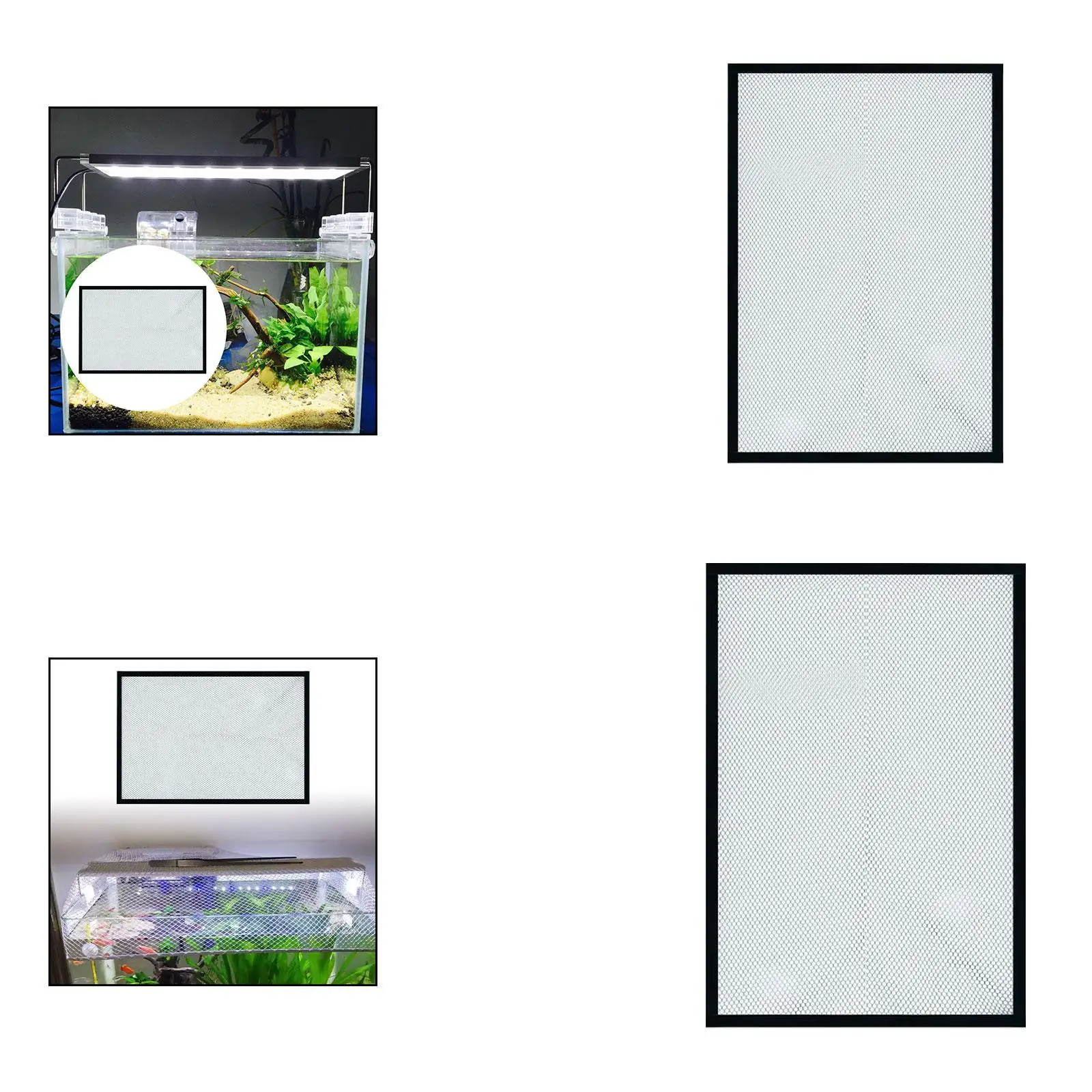 

Aquarium Screen Net Polyester Mesh Fish Guard Cover Aquarium Accessory Anti-jumping Lid for Aquariums and Fish Tanks