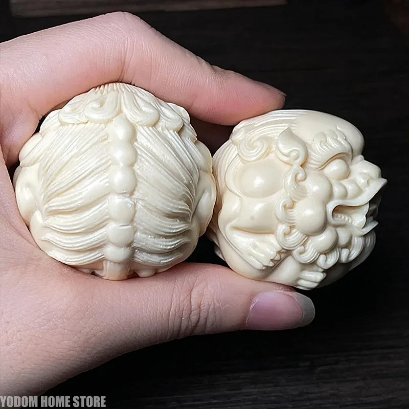 Wooden Hand Therapy Balls 2Pcs, Stress Relief Hand Exercisers for Seniors Home Meditation