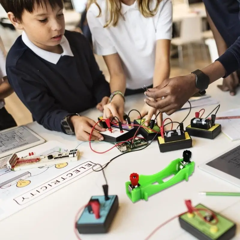 R9JB 6 Pcs AA Battery Holder AA Battery Box Plastic Battery Storage Box Series & Parallel Connection Physical Experiment Aid