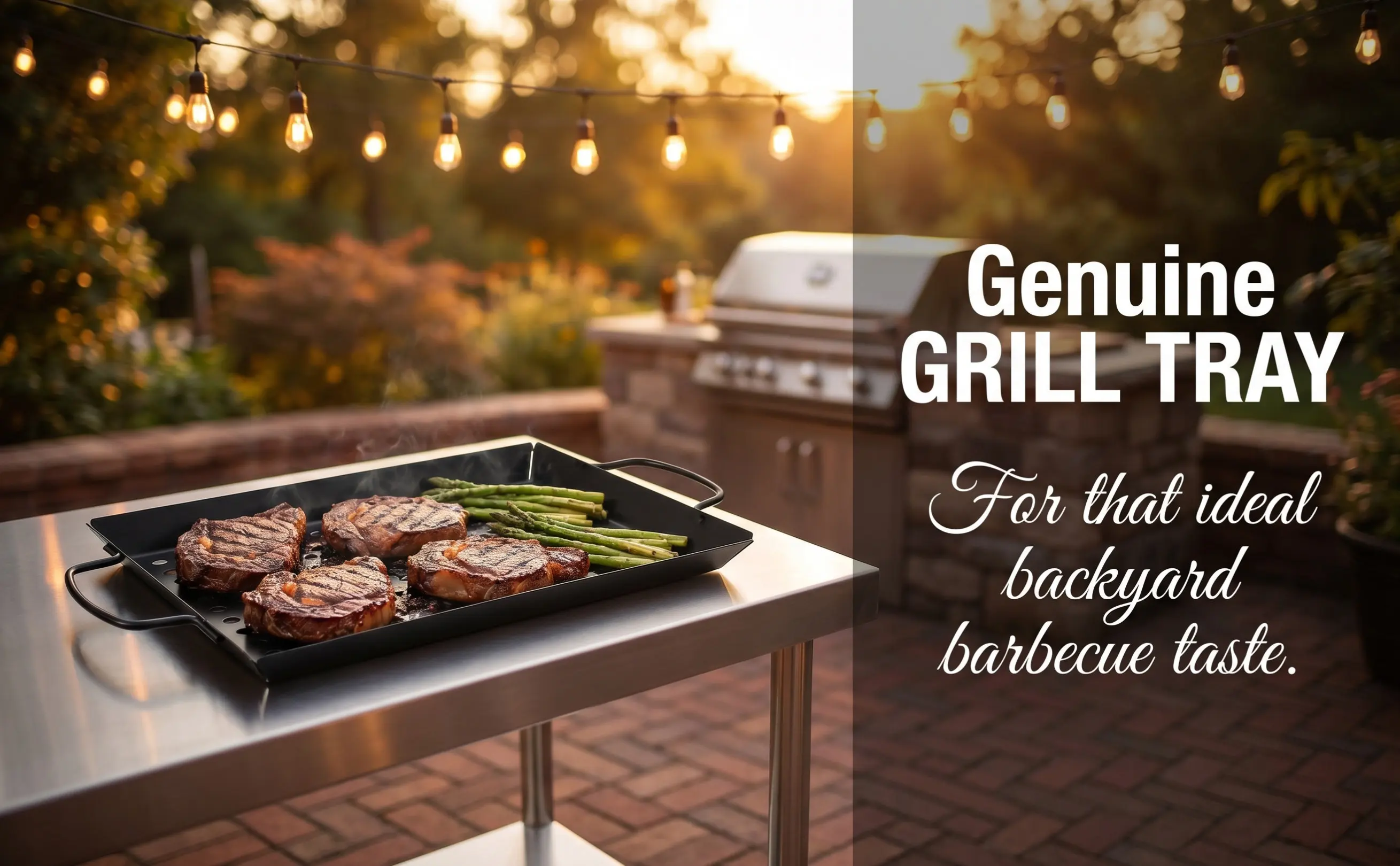 Vegetable Grill Tray For Camping Barbecue Outdoor Entertainment Non-stick Heavy Duty Baking Grilling Chicken Wings