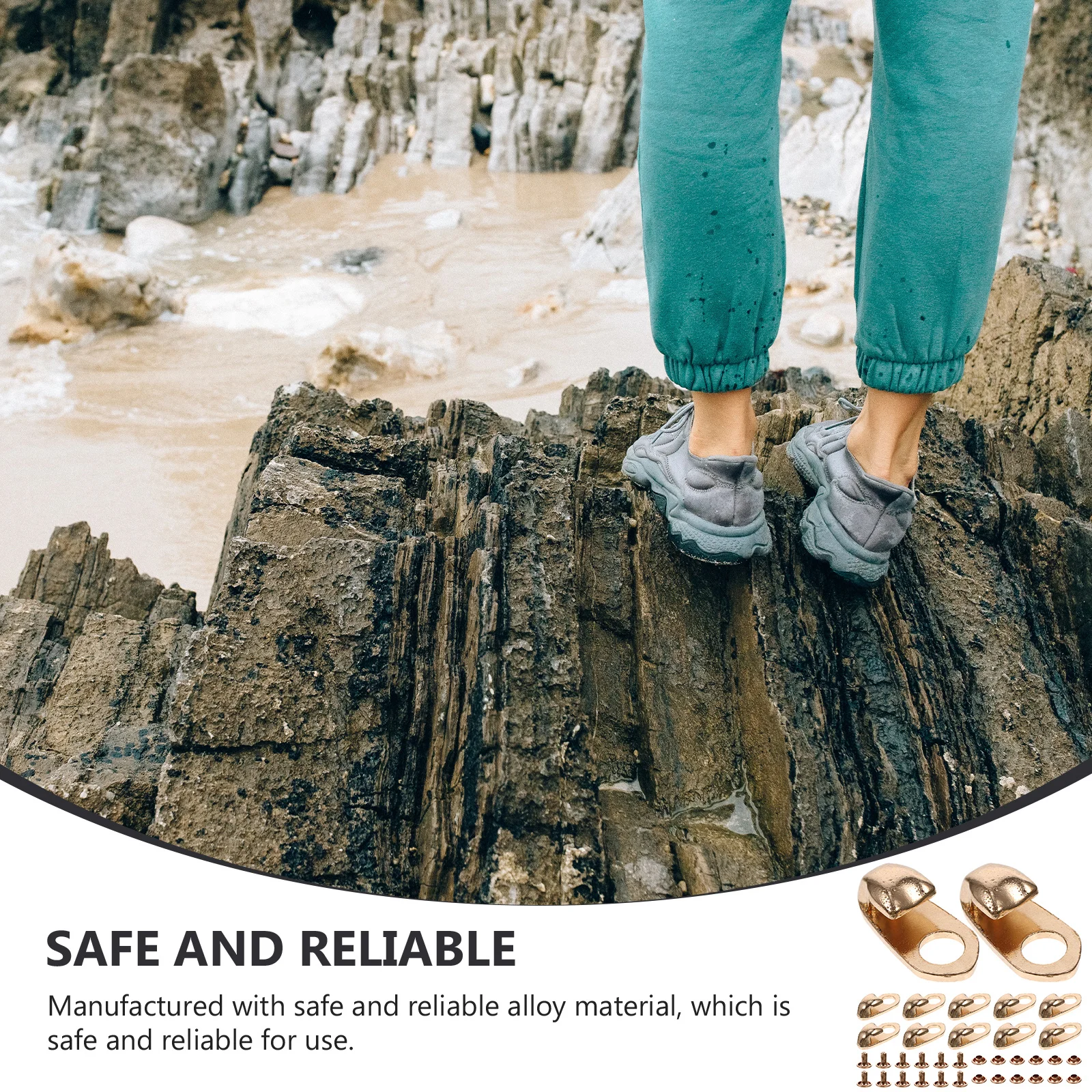 

12Pcs Shoelace Buckle Set Premium Alloy Lace Locks for Outdoor Boot Repair Hiking Mountaineering Shoes DIY Craft Projects