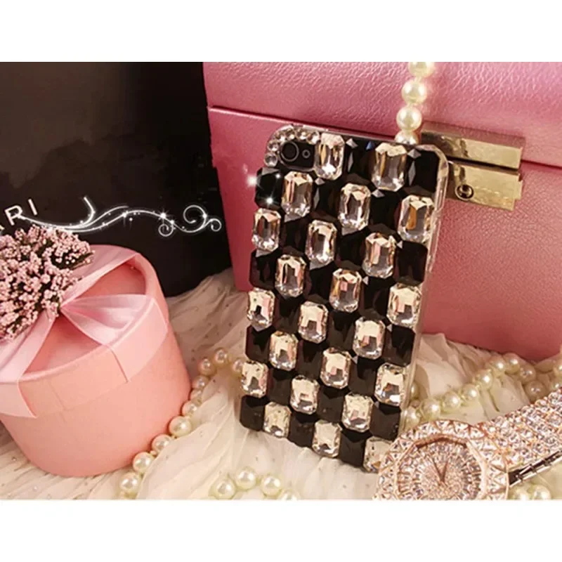 Luxury Glitter Bling Rhinestones Diamond Soft Phone Case for Samsung, S10, S20, S21, S22, S23, S24 Ultra Plus, Note 8, 9, 10, 20