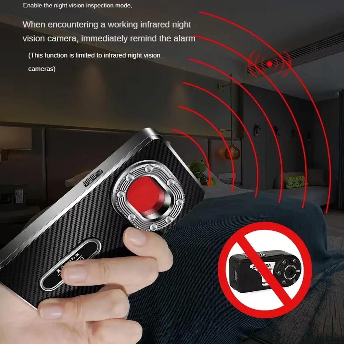 Advanced M8000 RF Signal Detector, German Chip for High Sensitivity, 20-45 Hours Continuous Use with Magnetic Field Detection