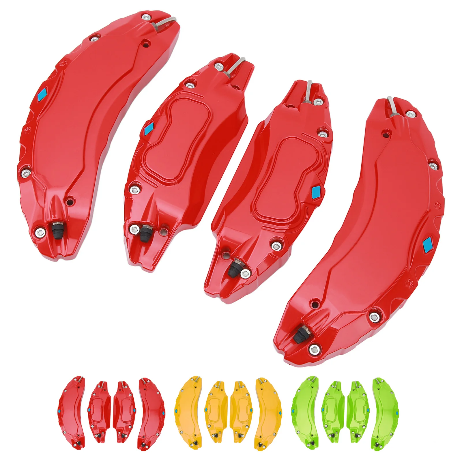 Brake Caliper Cover Guard 3in 18in 19 in Wheels Hub  Car Caliper Cover Glossy  Heat Dissipation for