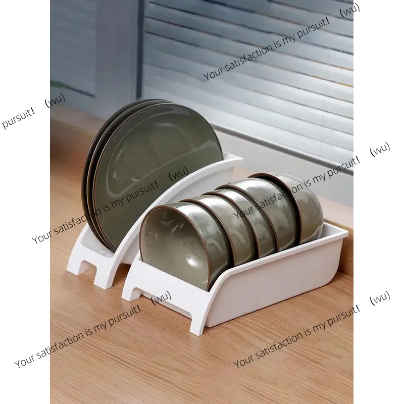 Dish Drain Rack Dinnerware Storage Organizer Cabinet Shelves Bowl Cup Rack Multifunctional Organizer Kitchen Supplies Holder
