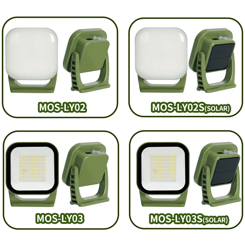 MOSLIGHTING Solar Portable LED Spotlight Light Strong Flashlight Outdoor Camping Emergency USB Rechargeable Magnetic Work Lamp