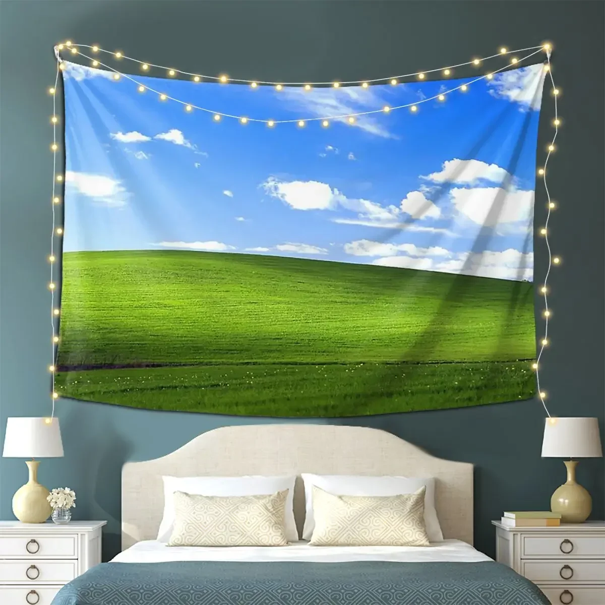 Windows XP Wallpaper Tapestry Decoration Art Aesthetic Tapestries for Living Room Decor Home Hippie Wall Cloth Wall Hanging