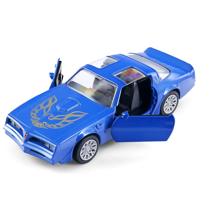 1/36 1978 Pontiac Firebird Classical Toy Car Model Children RMZ CiTY Diecast Alloy Miniature Pull Back Collection Gift for Boy