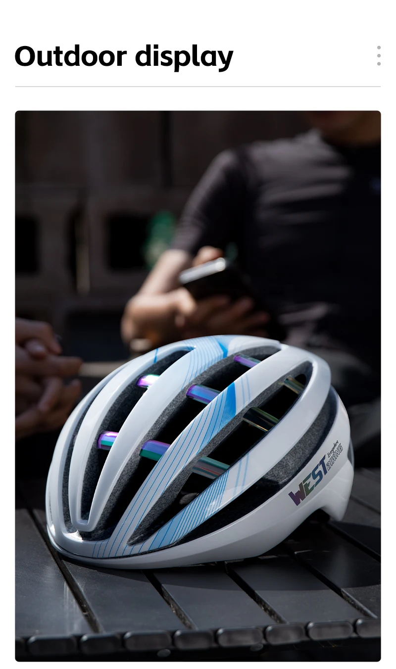 WEST BIKING Fahrradhelm Ultraleichter Fahrradschutzhelm für Erwachsene MTB Rennradhelme Männer Frauen Racing Atmungsaktiver Helm – Detail 15