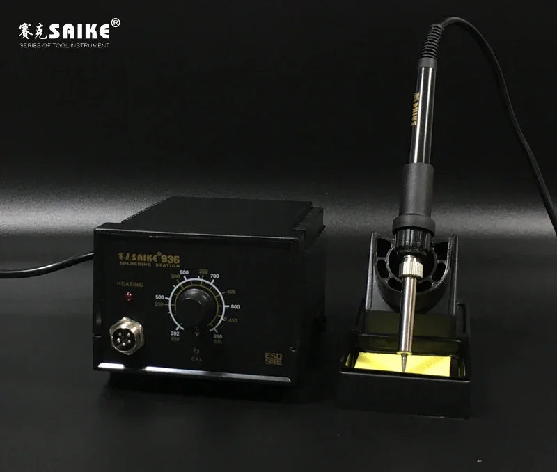 Estación de soldadura SAIKE 936, hierro eléctrico, 50W, estación de soldadura termostática, reparación de soldadura + núcleo de calefacción de cerámica A1322