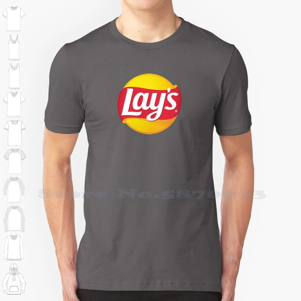 Lays Logo Casual Streetwear Print Logo T-shirt Graphic 100% Cotton Tee