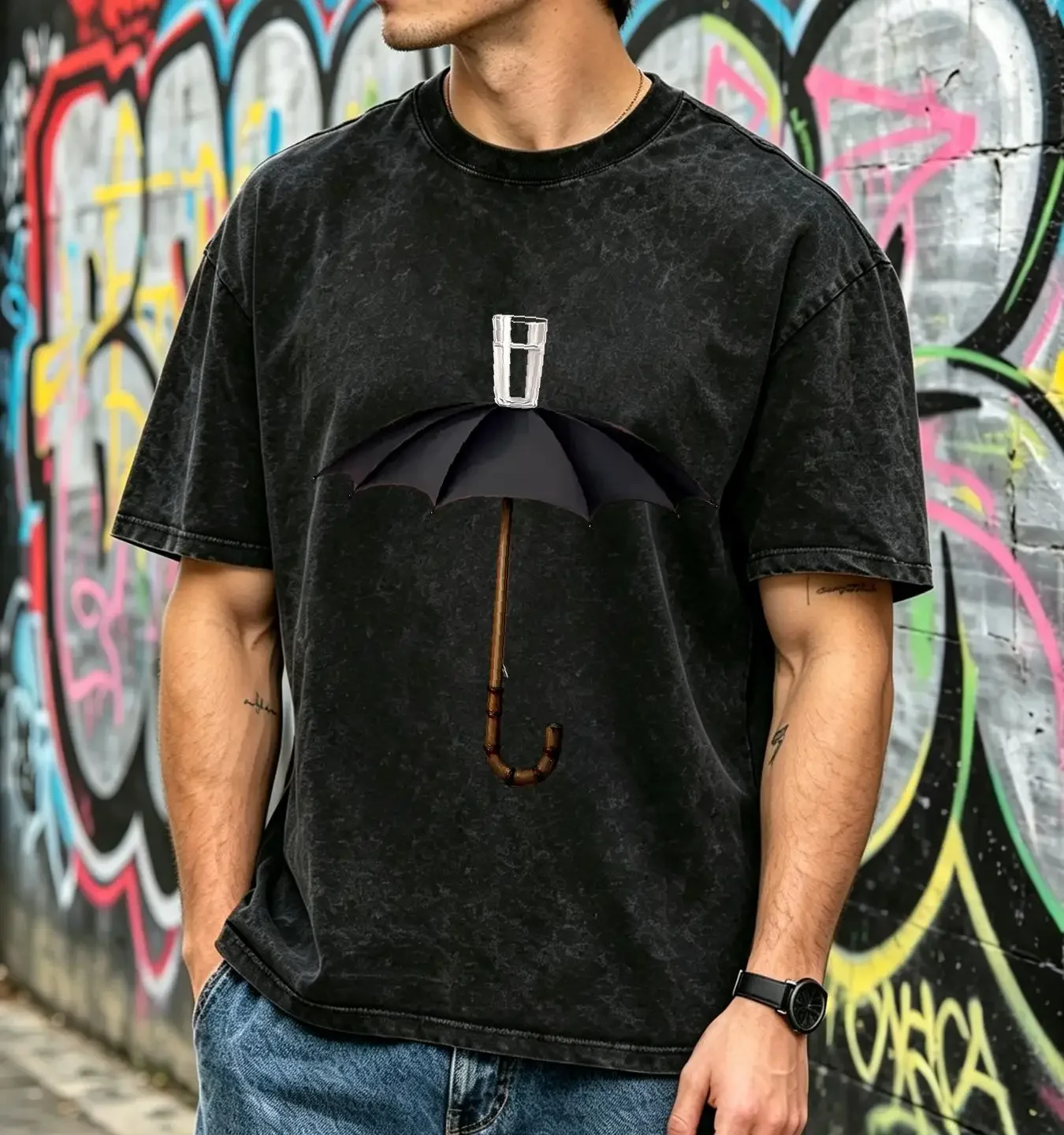 washed T Shirt Rene Magritte Hegel's Holiday 1958 Artwork vintage Washed fashion graphic homme Soft Breathable Casual Unisex