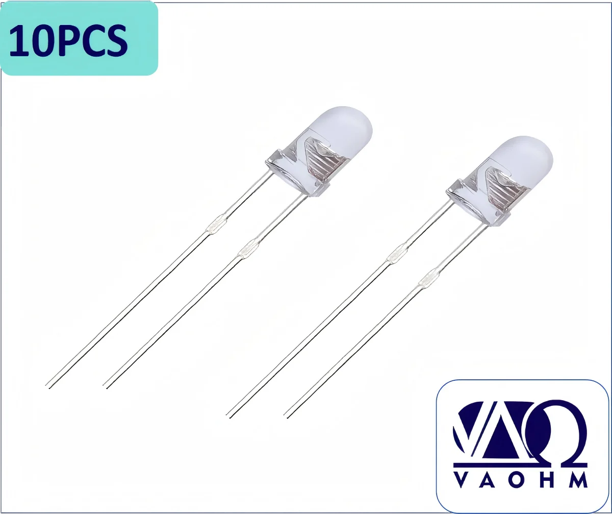

10 PCS/LOT LED 3mm Water Clear F3 Super Bright Light Emitting Diode Green Red White Yellow Blue Orange