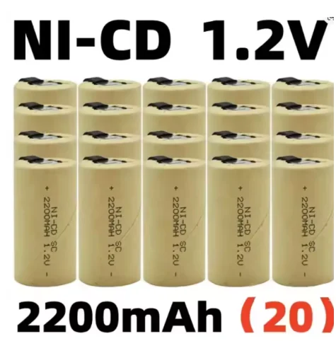 

Аккумулятор 1.2V 2200mAh SC NI-CD с никелевой пластиной для ручной дрели, электроинструмента, перезаряжаемая батарея 1.2V