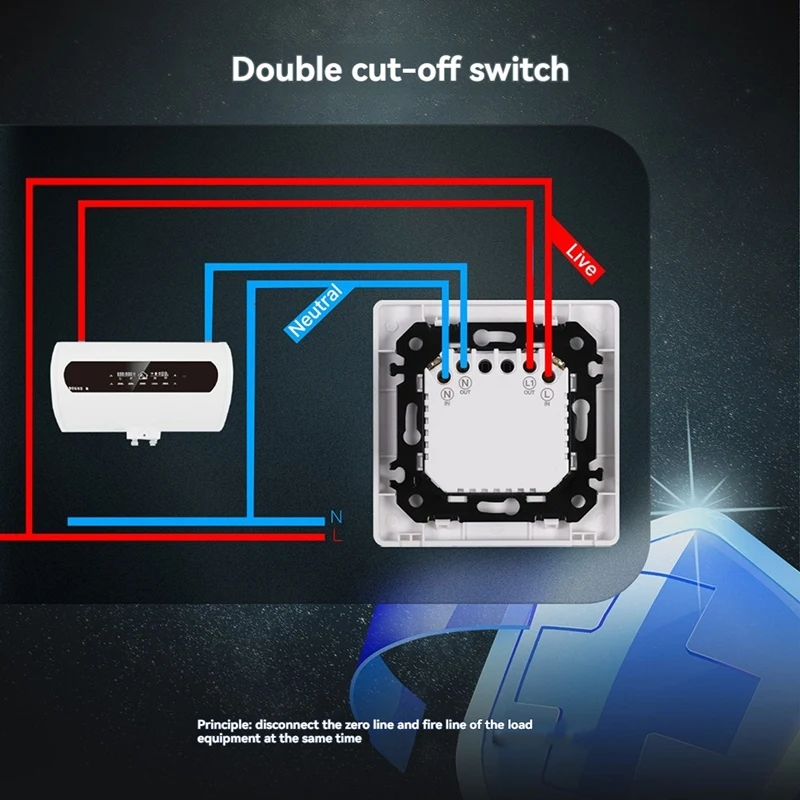 أفضل العروض تويا 20A زيجبي سخان ذكي التيار المتناوب التبديل عالية تحميل مراقبة الكهرباء القطب المزدوج التطبيق التحكم عن بعد دعم اليكسا