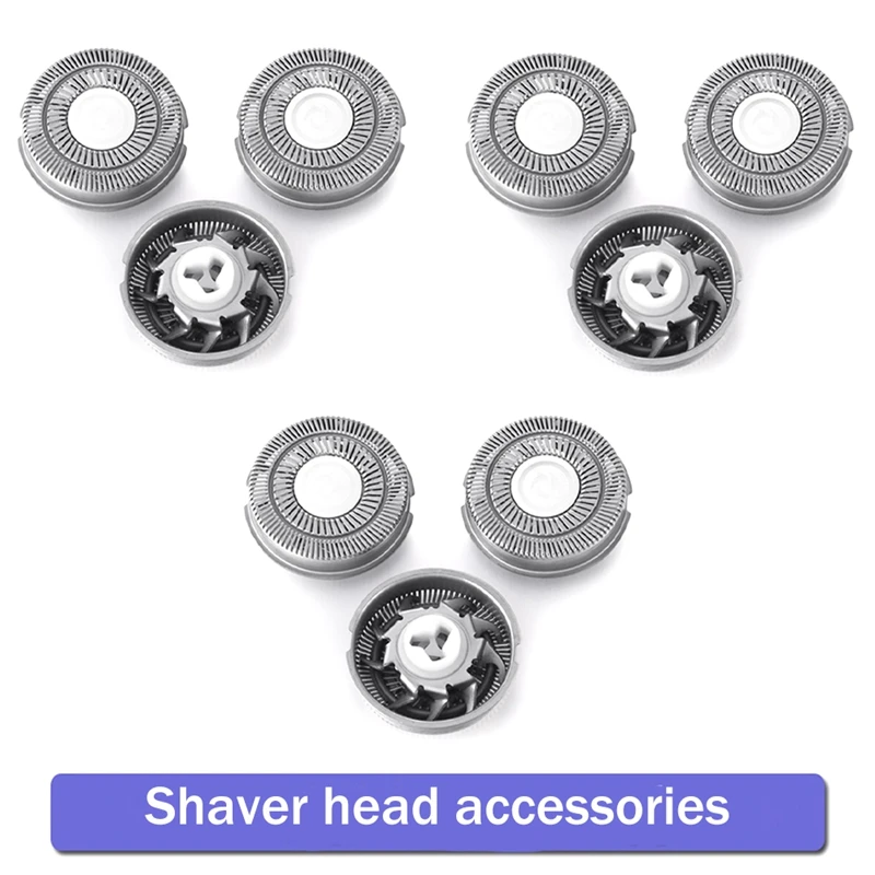 9 PCS Electric Razor Blade for Flyco Razor FR8 Shaving Shaver Head Double Ring Blade Replacement Accessories