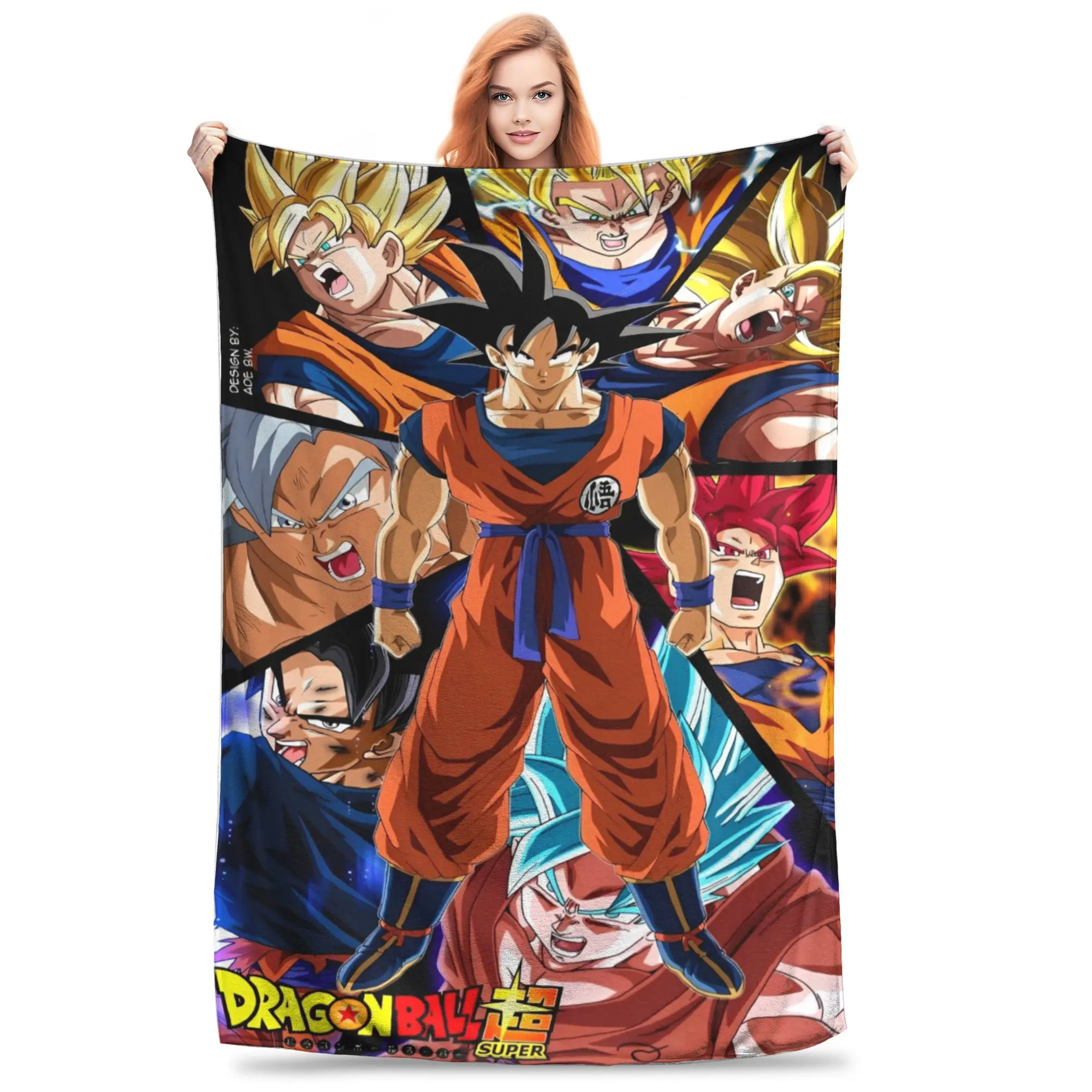 

Одеяло Dragon Ball DragonBall в стиле аниме, многоразмерные теплые уютные пушистые одеяла для дивана и кровати