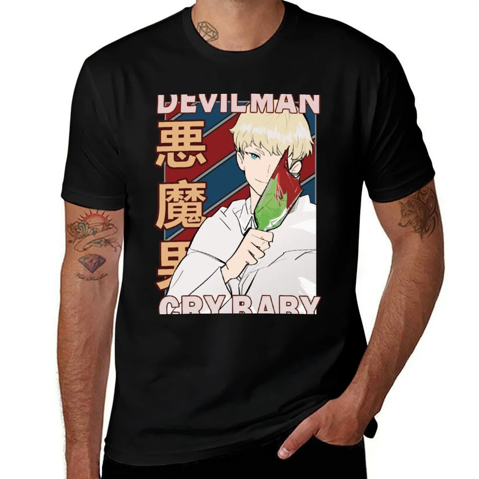 

Ryo Asuka devilman crybaby Anime Design| Gift T-Shirt t shirt man casual T-Shirt