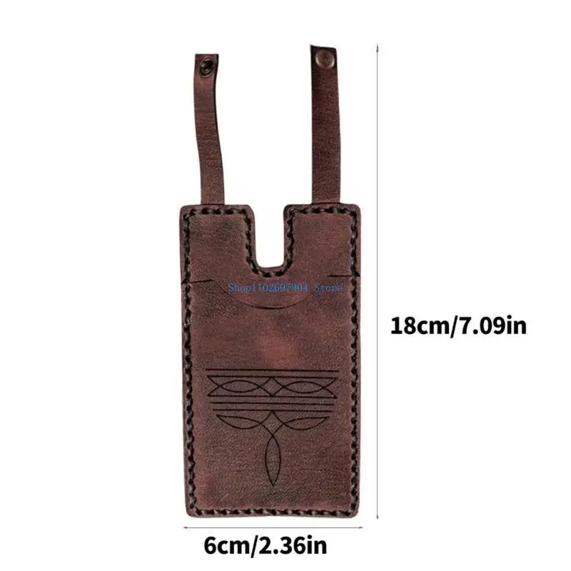 N7yfウエスタンブートウォレットレザーカードホルダースナップ閉鎖ストラップレザーブートウォレット女性音楽コンサートハイキングに乗る