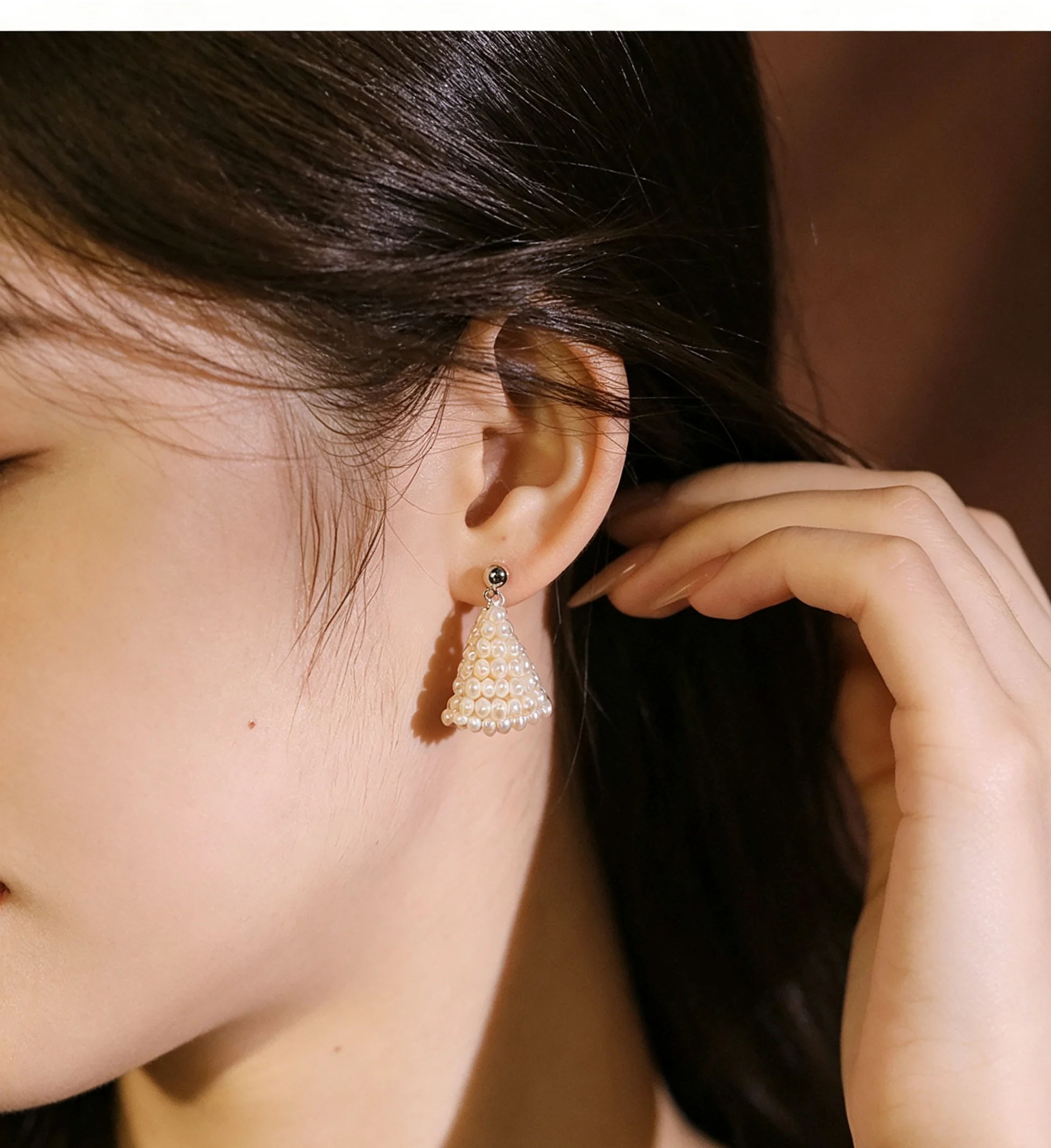 Women Imitation Freshwater Pearl Stud Earrings Elegant Drop Ear Jewelry Fashion Versatile Banquet Party Accessory Ornament Gift
