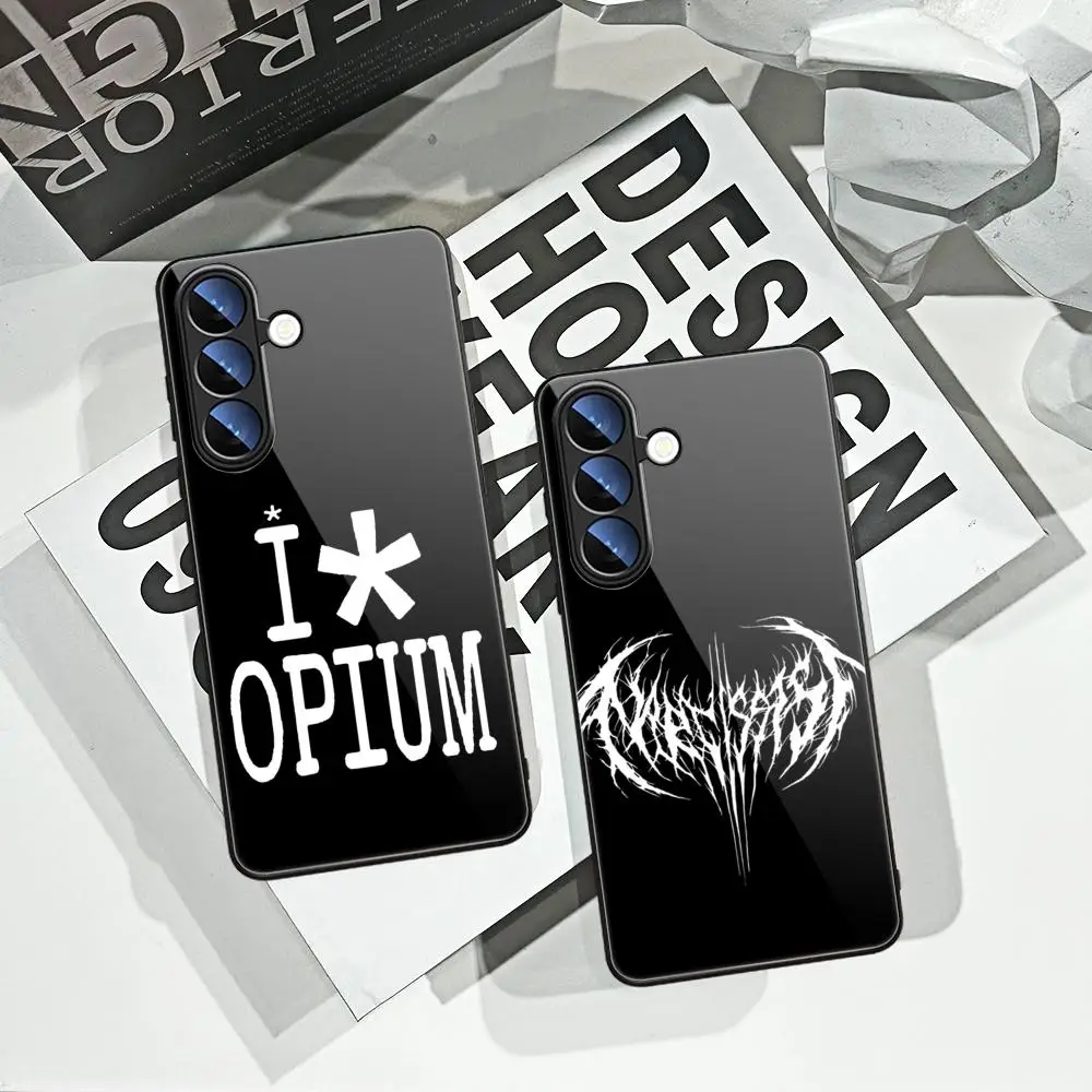O-Opium Rap Playboi Carti Phone Case For Samsung Galaxy S26 Ultra S25 FE S24 S23 S22 Plus Edge S21 Note20 Tempered Glass Covers